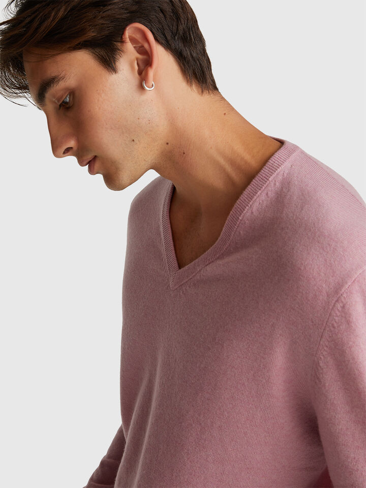 V NECK SWEATER L/S Men image number 4